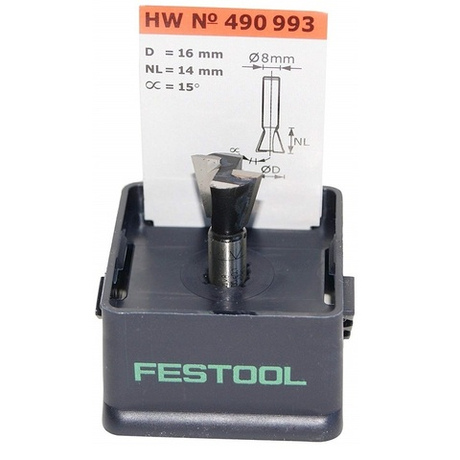 Фреза FESTOOL "ласточкин хвост" HW S 8 D 16 / 13,5 / 15 Gr. 490993