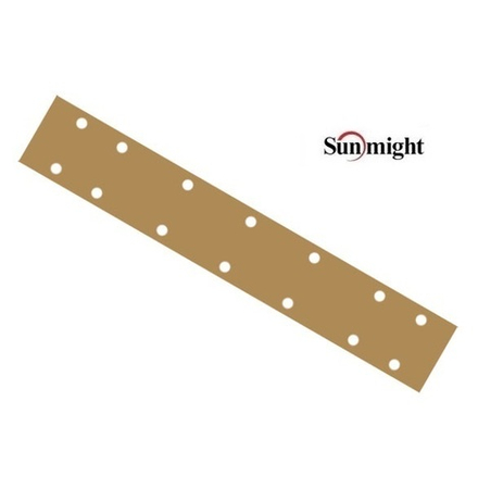 Шлифовальные полоски в количестве 100 шт GOLD B312T 70 х 420 мм на липучке 14 отверстий золотистая P 80 SUNMIGHT 17606-100