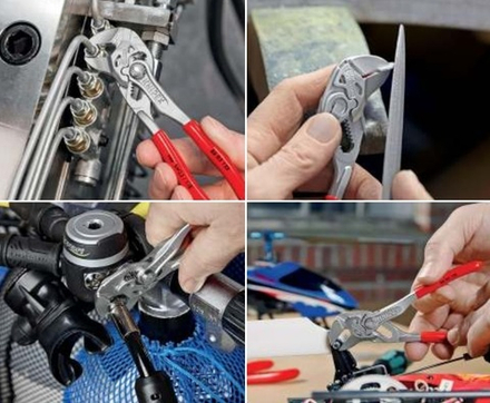 ХИТ! Клещи переставные Гаечный ключ 125 мм, зев 23 мм, хром, обливные ручки, SB 86 03 125 KNIPEX KN-8603125SB