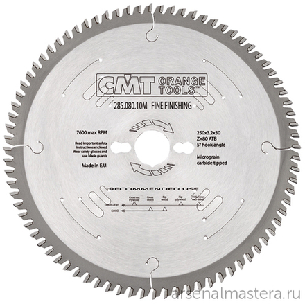 Диск пильный поперечное пиление 350 x 30 x 3,5 / 2,5 5 гр 15 гр ATB Z108 CMT 285.108.14M