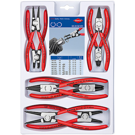 Набор щипцов 8 шт для внутренних и внешних стопорных колец KNIPEX KN-002004V01