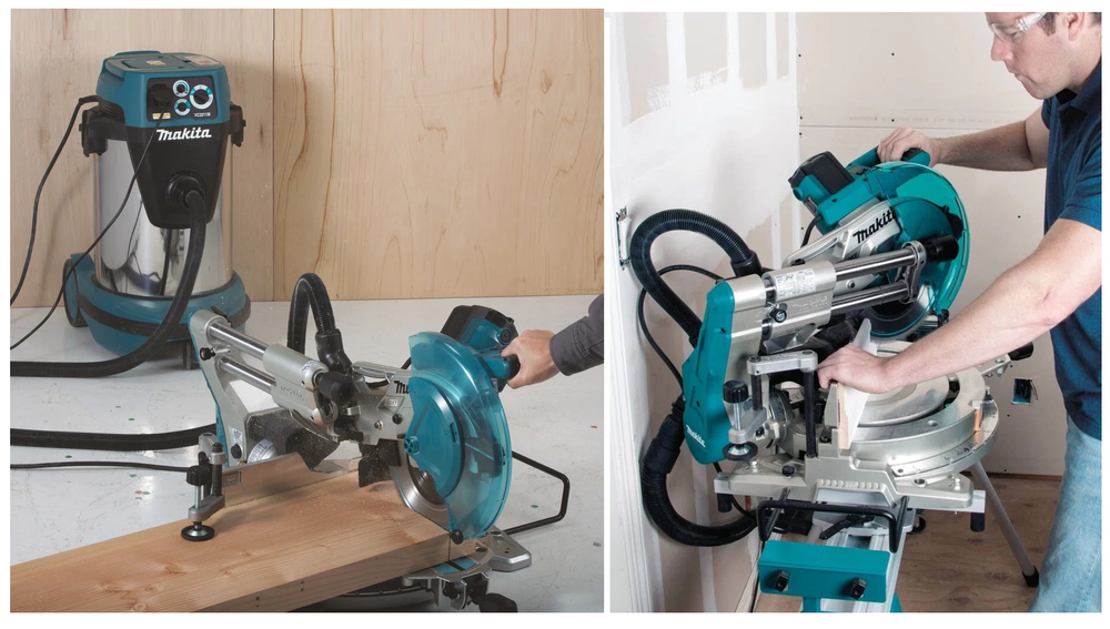 Новинка! Торцовочная пила Makita 1,51 кВт, диск 260/30 мм с протяжкой и лазером, Глубина пропила 90/45 град 91 мм, Ширина пропила 90 и 45 град.279/197 и 91/91 мм LS1019L