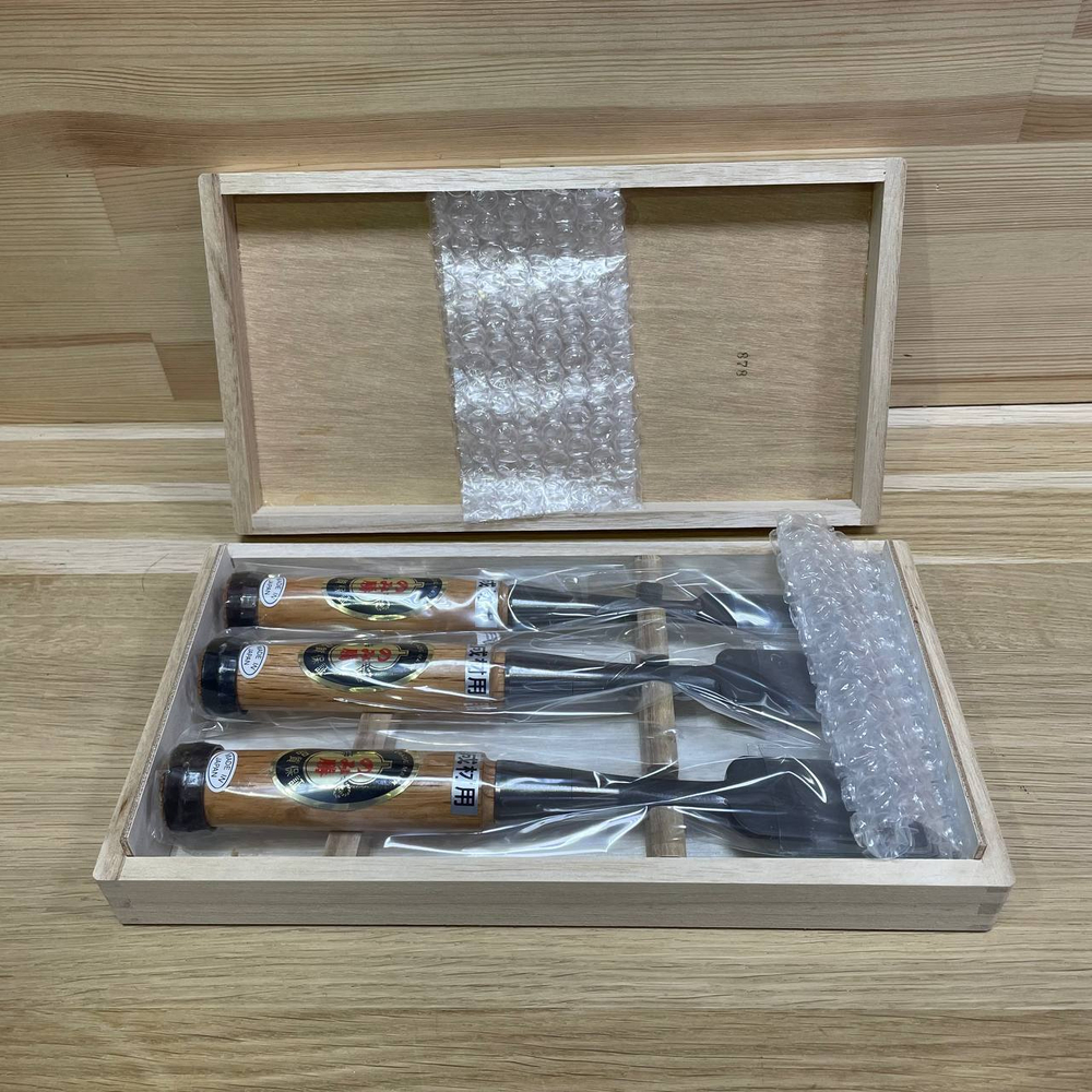 ХИТ! Комплект Стамески японские HSS (S1) 3 шт (15, 24, 30 мм) в боксе S1 Miki Tool М00012227