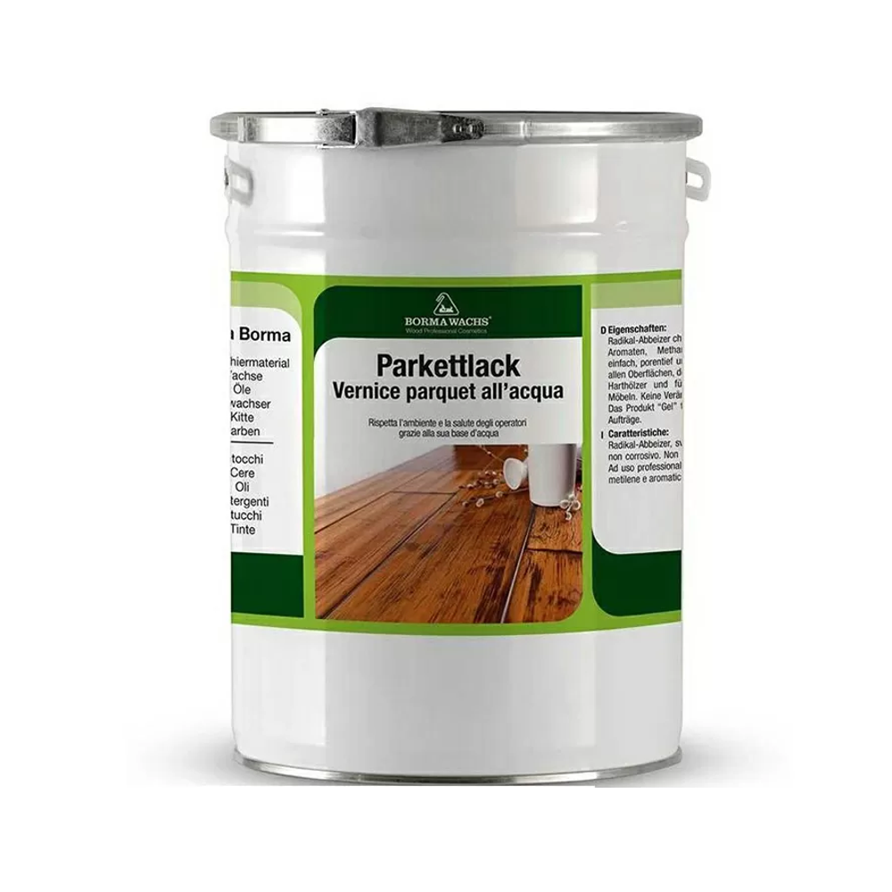 Новинка! Паркетный лак на водной основе Borma Parquet Lack самогрунтующийся 30-40 процентов 5 л для внутренних работ NAT4102-30 Новинка! Паркетный лак на водной основе Borma Parquet Lack самогрунтующийся 30-40 процентов 5 л для внутренних работ NAT4102-30