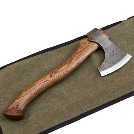 ХИТ! Топор кованый ПЕТРОГРАДЪ модель Рославль 7 топорище н11 тип РК - линза L с кожаным чехлом для лезвия М00020963