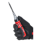 АКЦИЯ RED STRIKE -23%! Отвертка с трещоткой 9 в 1 PH1 / PH2 / PZ1 / PZ2 / T15 / T20 / SL 5.5 MILWAUKEE 4932471598