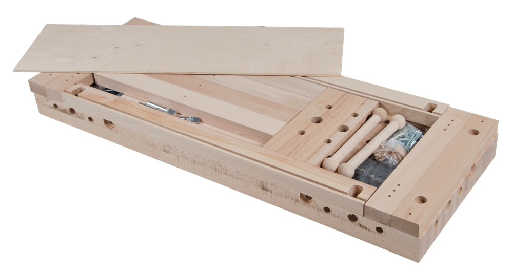 Новинка! Чешский верстак столярный деревянный 1700 х 650 х 850 мм столешница из массива бука 80 мм 2 тисков York 26 отверстий 20 мм под фиксаторы PINIE HeavyDuty1700D20