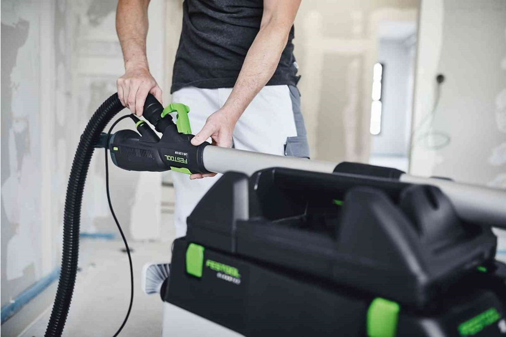 Шлифовальная машинка для стен и потолков Festool PLANEX LHS 2 225/CTM 36-Set со светодиодной подсветкой, пылеудаляющий аппарат CTM 36 E AC Planex, в систейнере SYS3 XXL 337 576698