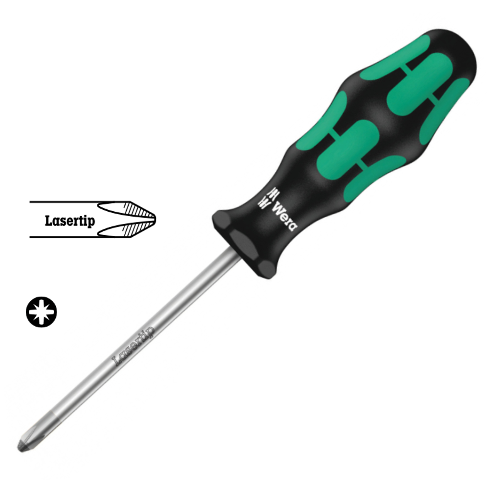 Отвертка крестовая PZ2 x 100 355 Wera WE-009315