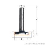 Фреза пазовая PRO под петли, для СЛЭБОВ HW Z2 S12 D 31,75 х 5,7 х 63 RH CMT PRO 901.3206