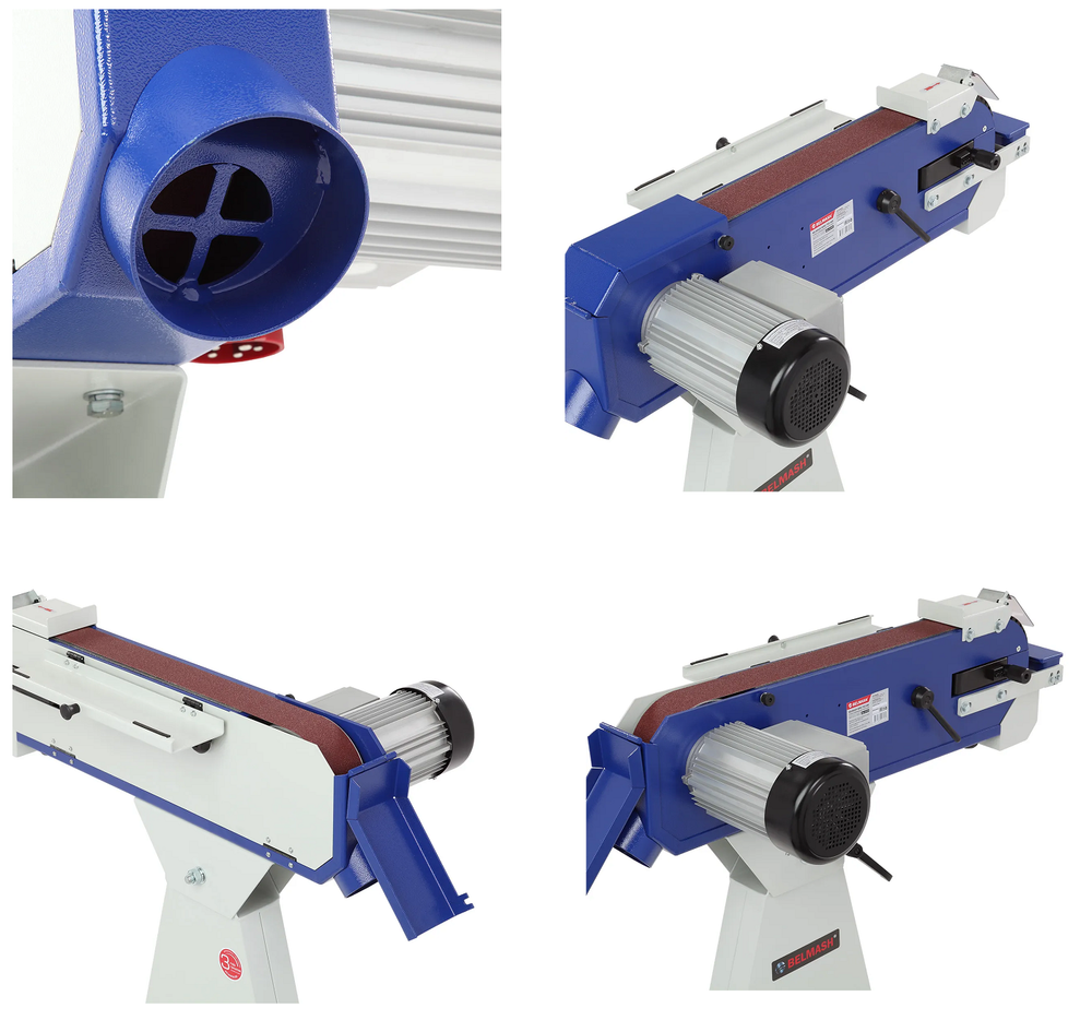 АКЦИЯ ЧЕРНАЯ ПЯТНИЦА! Станок шлифовальный ленточный по металлу BELMASH BSM-796P/400 2,4 кВт 380В, для шлифования металлических деталей, удаления заусенцев, обработки сварных швов, заточки инструмента (зубила, ножи, садовый инструмент) S320A