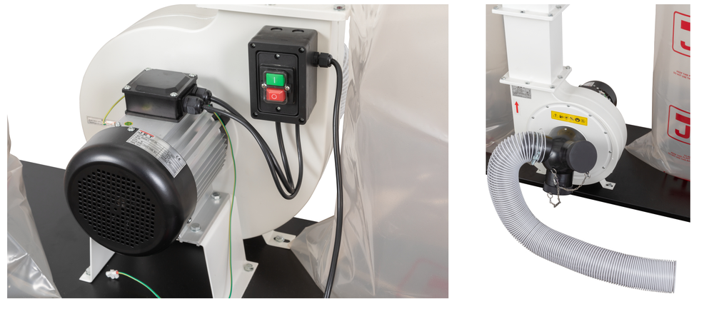 АКЦИЯ ЧЕРНАЯ ПЯТНИЦА! Вытяжная установка / стружкоотсос профессиональный JET DC-2300 220 В 2,2 кВт, объем пылесборника 2 х 200 л 10001055M