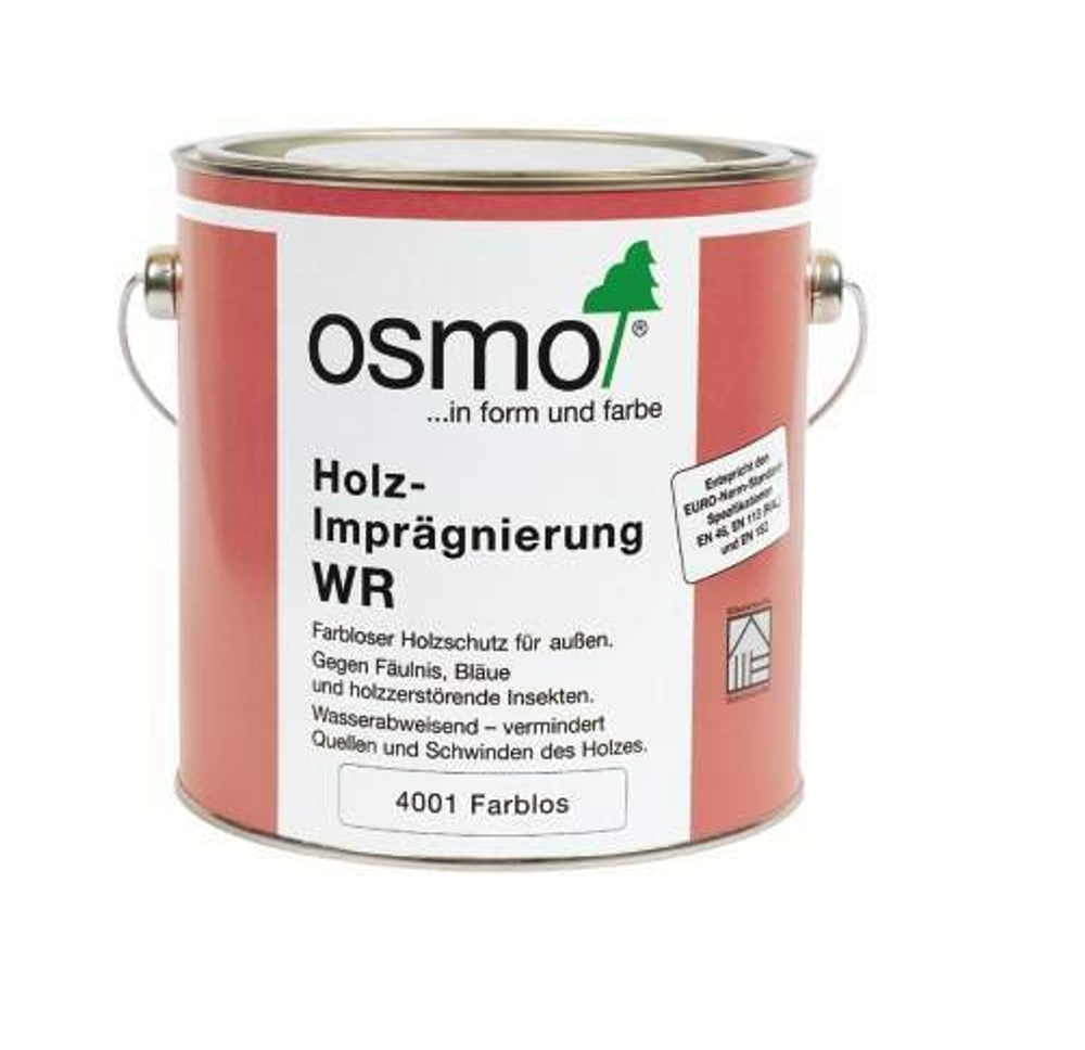 ХИТ! Защитная грунтовка для древесины для наружных работ Osmo 4001 антисептик 2,5 л Holz-Impragnierung WR Osmo-4001-2,5 13800002