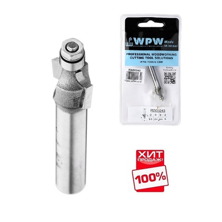 ХИТ! Фреза радиусная R2,4 D9,5 B9,5 микроподшипник хвостовик 6_S WPW RW00243