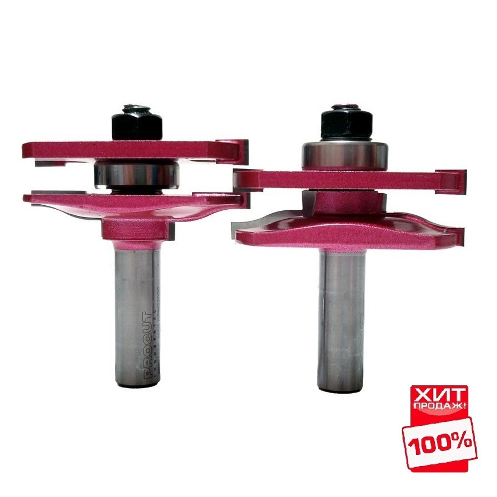 ХИТ! Набор из 2 фрез Мебельная обвязка, нижний подшипник Z 2 R 15,88 D 60 x 25 PROCUT 409272AP/409272BP