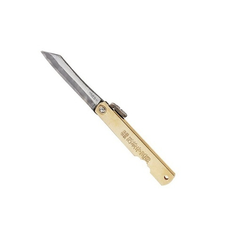 ХИТ! Нож японский складной Higonokami Burasu 175 / 75 мм латунная рукоять BL-L / Di 719069 Miki Tool М00002424