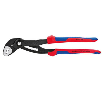 Клещи переставные COBRA 300 мм (Ключ КОБРА) зев 70 мм, фосфатированные, 2-комп ручки в блистере KNIPEX KN-8702300SB