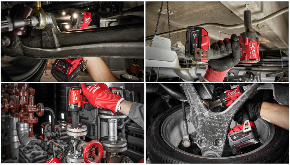 Легкий старт: Аккумуляторный импульсный гайковерт Milwaukee M18 FIW2P12-0X FUEL, Квадрат ½″ с фиксацией пином, в кейсе 4933478446