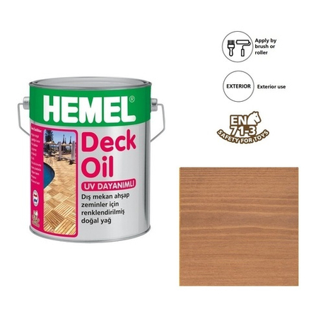 Масло для террас для наружных работ Deck Oil Бангкирай, 2,5 л 3113H HEMEL 311325