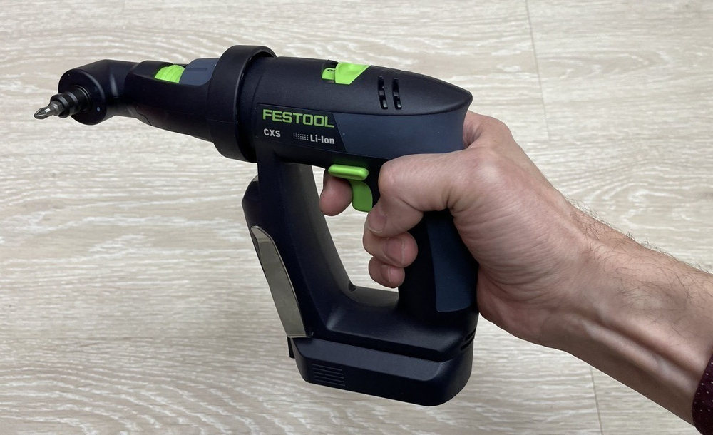 ХИТ! Аккумуляторная дрель-шуруповёрт FESTOOL CXS 10,8 В 2,6-Set с 2 шт Аккумуляторами, Устройством быстрозарядным ПЛЮС Насадка угловая 576093