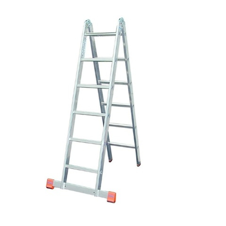 Универсальная шарнирная лестница двусторонняя стремянка Monto TRIMATIC 2 х 8 Krause 129918