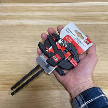 АКЦИЯ 2026 ХИТ! Набор струбцин пистолетного типа EZS11-4 из 2 шт, усилие 200 Н, распор 80 - 190 мм BESSEY BE-EZS11-4SET