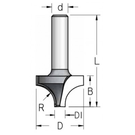 Фреза врезная профильная WPW 19 x 13 x 41 x 8 R6.3 RV06005