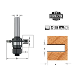 ЗИМА ДЕШЕВЛЕ ХИТ! Фреза дисковая концевая CMT contractor пазовая Z2 с державкой (подшипник и гайка) S 8 D 40 x 6 CMT K922-360A