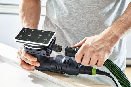Аккумуляторная шлифовальная машинка Rutscher RTSC 400-Basic 18 В с подошвой, кожухом, мешком в систейнере FESTOOL 576347