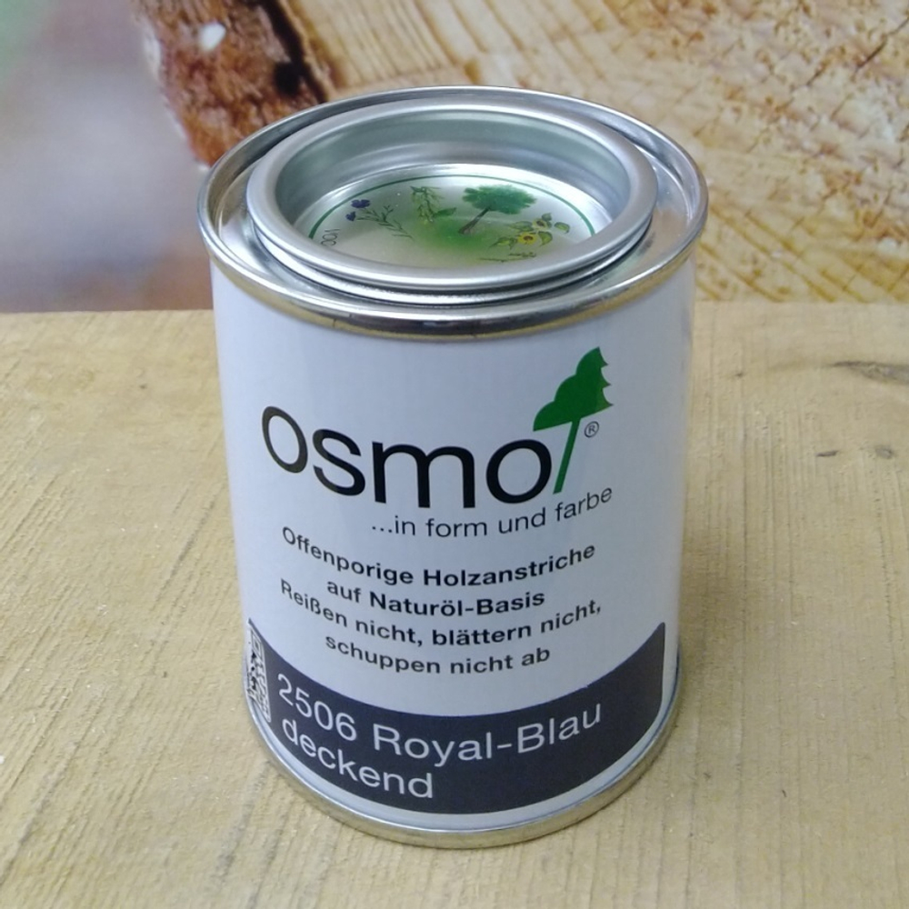 ХИТ! Непрозрачная краска для наружных работ Osmo 2506 темно-синяя 0,125 л Landhausfarbe Osmo-2506-0.125 11400071