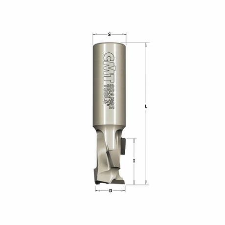 Новинка! Фреза пазовая алмазная обгонная CMT DP 12 x 12 x 40 d=12 I=27 L=75 Z=1+1 RH, ДСП, OСП, МДФ, пластик, ламинат 140.120.61