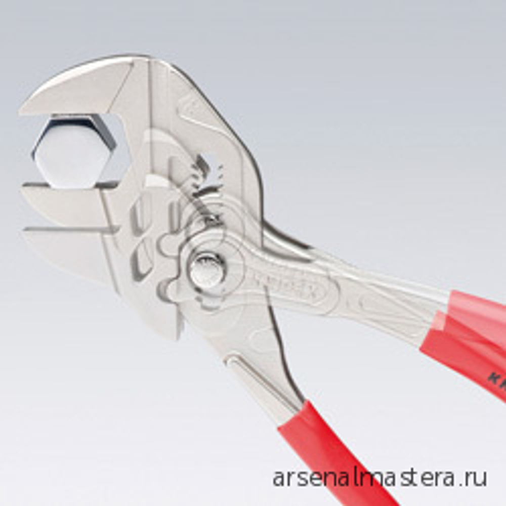 РАСПРОДАЖА ХИТ! Клещи переставные - гаечный ключ 180 мм, зев 40 мм, хром, обливные ручки 86 03 180 KNIPEX KN-8603180