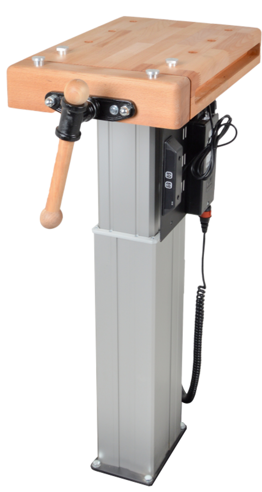 Новинка! Чешский верстак Profi накладной столярный деревянный 620 х 350 х 85 мм массивная буковая плита 80 мм 1 тиски York 8 отверстий 20 мм под фиксаторы PINIE WT2D20