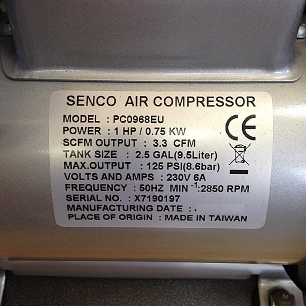 СУПЕР ХИТ! Компрессор безмаслянный малошумный Senco PC0968EU
