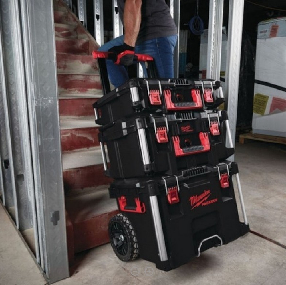 ХИТ! Набор 3 кейсов Milwaukee PACKOUT: Ящик на колесах + Большой ящик + Кейс 4932464244