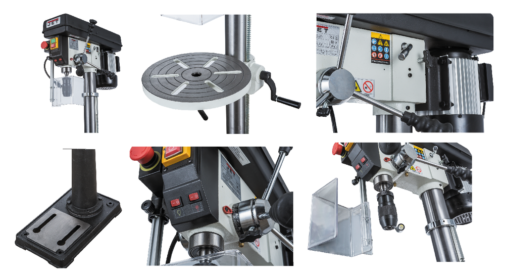 Новинка! Настольный сверлильный станок профессиональный JET JDP-13FM 0,55 кВт, 220В сверление дерево, металл, пластмасса 10000440M
