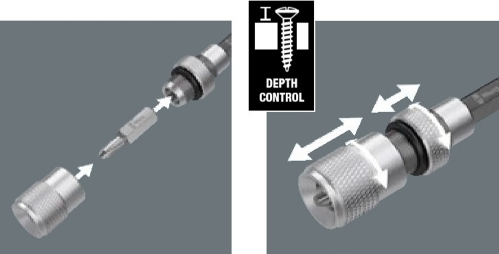 Набор 10 предметов БИТЫ с битодержателем для гипсокартона, 1/4 C6.3 PH 2 Bit-Check 10 Drywall 1 WERA WE-136011
