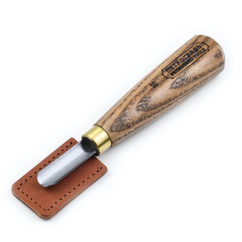 Новинка! Резак по дереву ПЕТРОГРАДЪ 150 мм, полукруглая РК профиль н7, ногтевидная заточка, 10 мм / 40 мм. Для кудринской и скобчатой резьбы по дереву М00024789