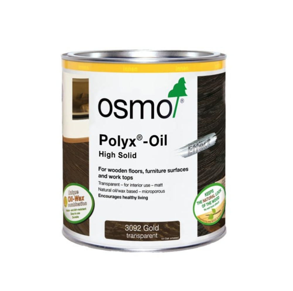 Цветное масло с твердым воском "Эффект металик" Osmo 3092 Золото 0,75 л Hartwachs-Ol Farbig слабо пигментированное для внутренних работ 10300077