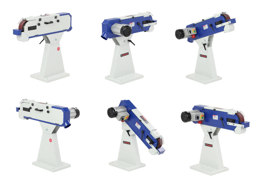 АКЦИЯ ЧЕРНАЯ ПЯТНИЦА! Станок шлифовальный ленточный по металлу BELMASH BSM-796P/400 2,4 кВт 380В, для шлифования металлических деталей, удаления заусенцев, обработки сварных швов, заточки инструмента (зубила, ножи, садовый инструмент) S320A