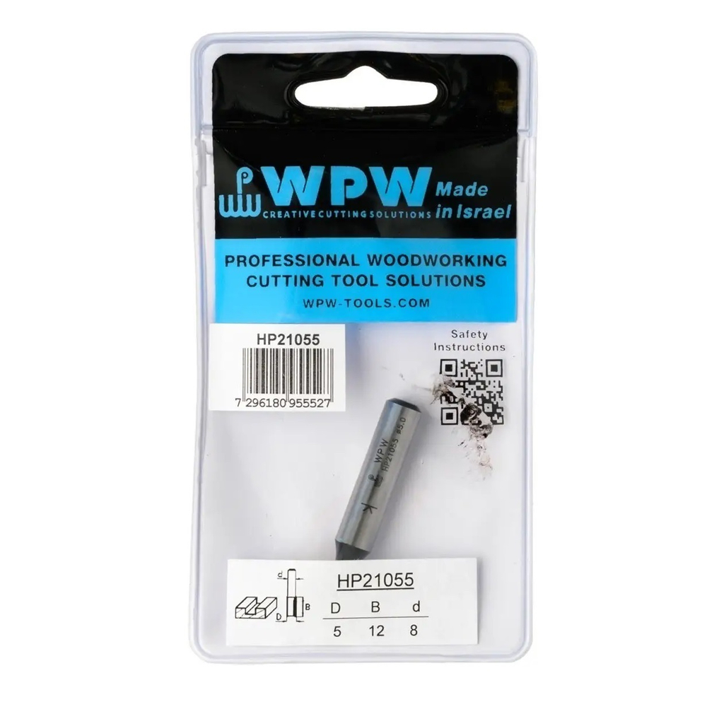 Фреза пазовая D 5 B 12 хвостовик 8 WPW HP21055