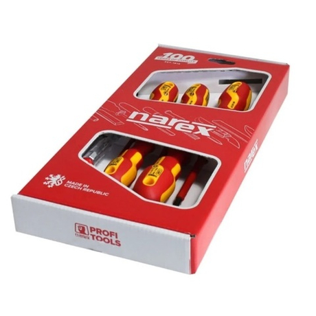 Новинка! Набор из 5 отверток S Line Electro Profi SLIM PH + ШЛИЦ + тестер 8551 10 Narex 855110