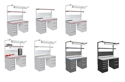 ХИТ! Стол промышленный металлический СП-ТТ 1800 х 700 мм с основанием из тумбы ТС-3 и тумбы ТС-5 Gresson СП-1800Т3Т5