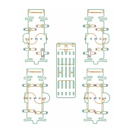ЧЕРНАЯ РАСПРОДАЖА ХИТ! Карта разметки для высверливания двойная FARIDKAMAL 345183