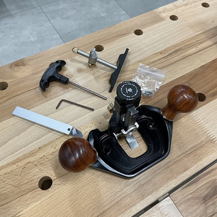 ХИТ! Рубанок - грунтубель HD 218 х 110 мм лезвие 12 мм с боковым упором Hongdui М00021356