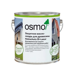 Новинка! Защитное масло - лазурь для древесины OSMO Holzschutz Öl-Lasur 739 Серебристо-серое прозрачное 2,5 л для наружных работ 12200097