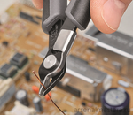 ХИТ! Кусачки для электроники прецизионные антистатические 125 мм Electronic Super Knips (Бокорезы ESD), зажим для проволоки, чернёные, 2-комп KNIPEX KN-7871125ESD