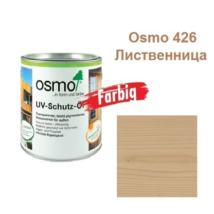 Защитное масло с УФ - фильтром Osmo 426 Лиственница 0,75 л сдерживает рост синей гнили, плесени, грибков UV-Schutz-Ol Farbig для наружных работ Osmo-426-0,75 11600062