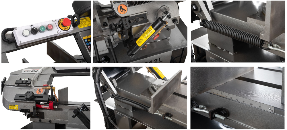 Новинка! Ленточнопильный станок по металлу JET HVBS-712L 0,75 кВт 220 В, распил под углом JRM80712M