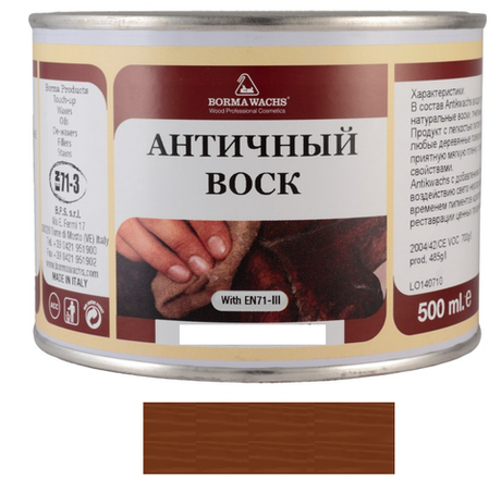 Воск античный Antik wachs 500 мл цвет 53 светлый орех для внутренних работ Borma 3403